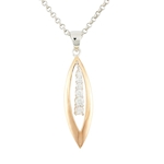 Rose Gold Plated Marquis Slide w/Cubic Zirconias Rose Gold Plated Marquis Slide w/Cubic Zirconias